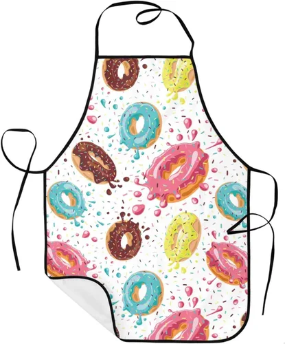 Miniatura 50 de Sigouyinei Delantales para mujeres con bolsillos, delantal para hombres, delantal adecuado para chefs camareros, técnicos de uñas para hornear