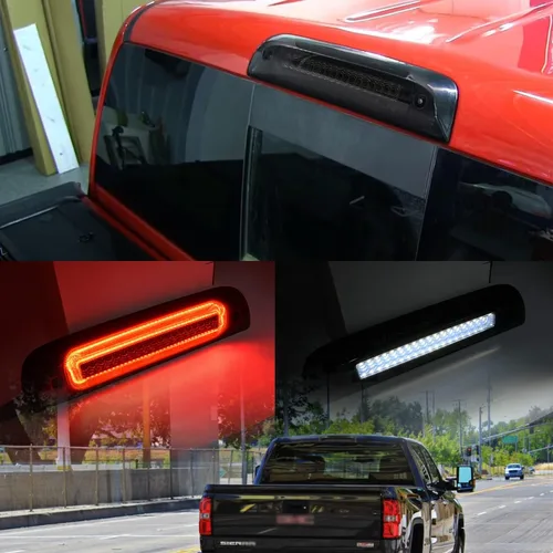 Miniatura 3 de Luz de freno LED de reemplazo de tercera luz para 2014-2018 Chevy Silverado GMC Sierra 1500 2500HD 3500HD Roja intermitente trasera de tercera luz