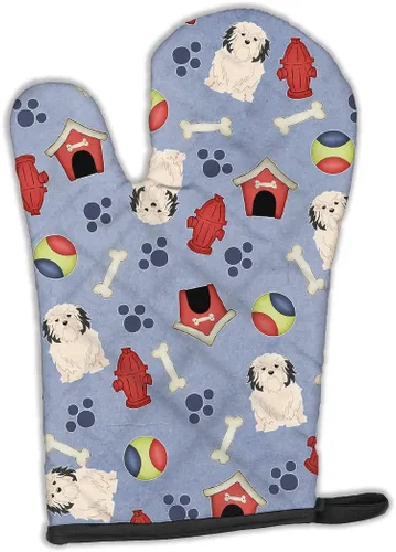 Miniatura 212 de Caroline's Treasures BB2732OVMT Dog House Collection Border Collie - Guante de horno grueso resistente al calor para sartenes calientes y horno