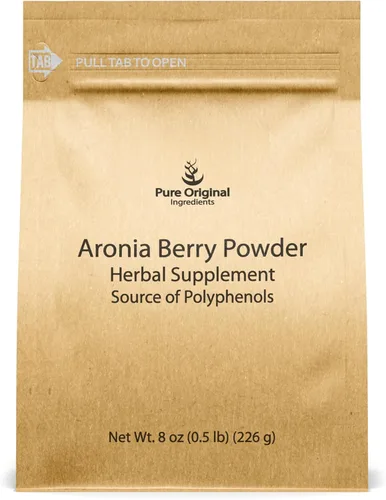 PURE ORIGINAL INGREDIENTS Aronia Berry Powder (8 oz) Extracto de suplemento de frutas, siempre puro, sin aditivos ni rellenos