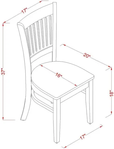 Miniatura 15 de East West Furniture NOVA5-BLK-W - Juego de muebles de comedor de 5 piezas, incluye una mesa de cocina rectangular con hojas de mariposa y 4 sillas