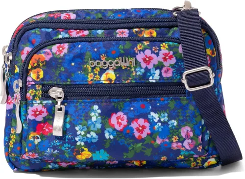 Miniatura 36 de Baggallini Bolsa cruzada pequeña con triple cremallera para mujer, 8 x 6 pulgadas, ligera, convertible