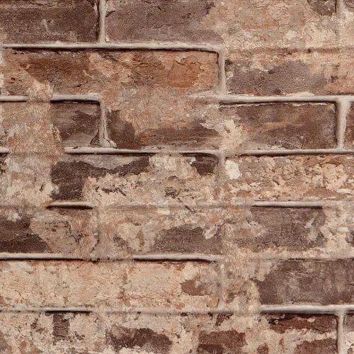 Livelynine Papel tapiz de ladrillo marrón para despegar y pegar, papel tapiz de piedra texturizada 3D, papel adhesivo de ladrillo, impermeable, 15.8