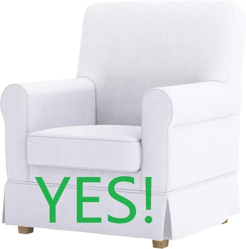 Miniatura 9 de La funda de repuesto Ektorp Jennylund está hecha a medida para silla IKEA Jennylund. Un reemplazo de funda de sofá de sillón IKEA (azul)