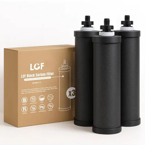 Miniatura 10 de LCF 𝐒𝐢𝐥𝐯𝐞𝐫 𝐈𝐨𝐧𝐬 Sistema de Filtro de Agua por Gravedad Mejorado, Alternativa Confiable al Sistema de Filtro de Agua Berkey, Estándar NSF/ANSI