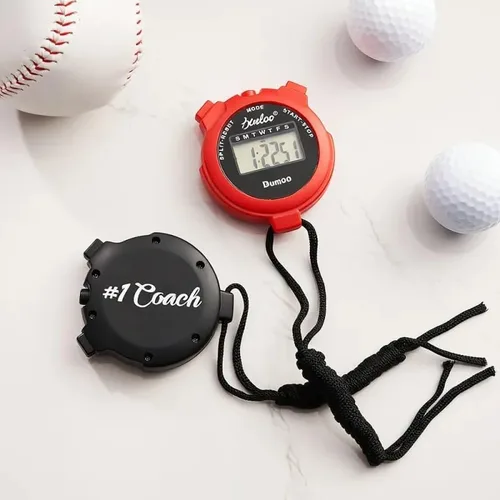 Miniatura 5 de Cronómetro digital personalizado con foto y texto, pantalla grande, funciones de regazo y división, calendario de reloj, alarma - Cronómetro