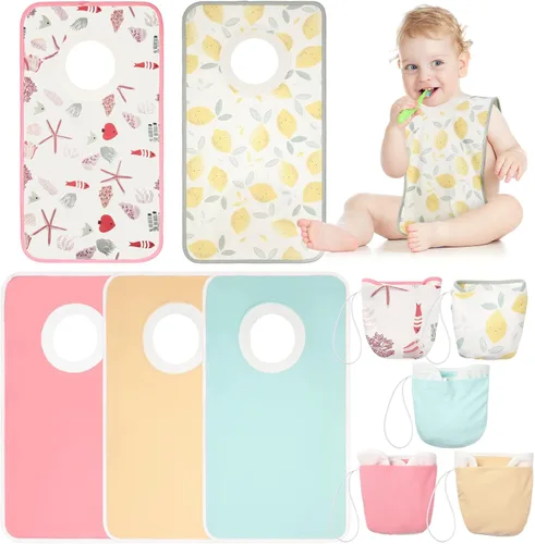 Miniatura 8 de Newwiee 5 baberos grandes para bebés, baberos suaves y absorbentes, cobertura completa, baberos para niños pequeños baberos baberos baberos