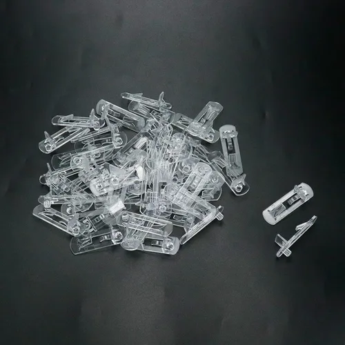 Miniatura 3 de Bitray Pinzas de bloqueo para estante, clips de soporte autobloqueantes para orificio de 0.272 in de diámetro y estante de 3/4 pulgadas, 50