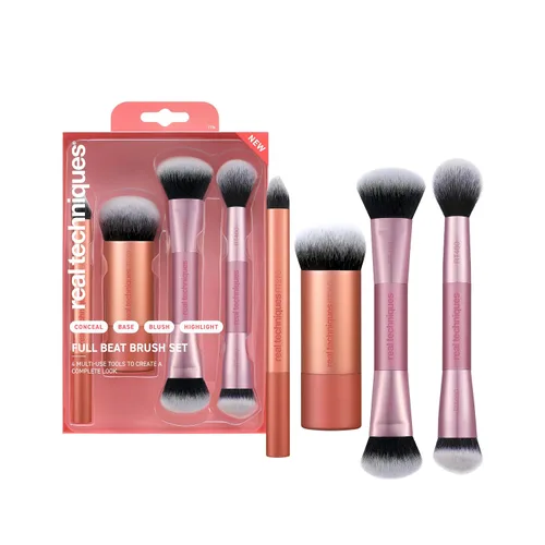 Miniatura 8 de Real Techniques, brocha de maquillaje Bubble Blending, brocha multiusos para base para productos líquidos, crema y polvo, cabeza de cepillo redonda