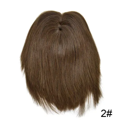 Miniatura 4 de Extensiones de cabello humano 100% real con clip, extensiones de cabello lacio de 13 pulgadas para mujeres (2# marrón oscuro)