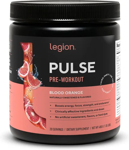 Miniatura 28 de LEGION Pulse Pre Workout - Bebida preentrenamiento de óxido nítrico totalmente natural para aumentar la energía, sin creatina, endulzada