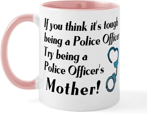 Miniatura 31 de CafePress Taza de café de cerámica de 11 oz (11.0 fl oz) de Police Mom