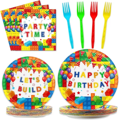 Miniatura 17 de Juego de 96 piezas de suministros para fiesta de delfín, platos de delfín, servilletas, tenedores, papel desechable, para postres, pasteles, vajilla
