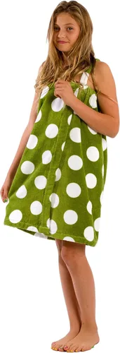 Miniatura 6 de BY LORA Toalla envolvente de spa para niñas y niñas grandes y pequeñas, envoltura corporal, piscina, playa y ducha, verde manzana, pequeña