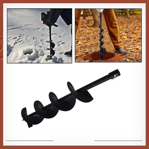 Miniatura 6 de Brocas de taladro de tierra de 6 pulgadas para plantar, 6 brocas para taladro de motor de gasolina de 31.5 pulgadas, brocas para excavadoras