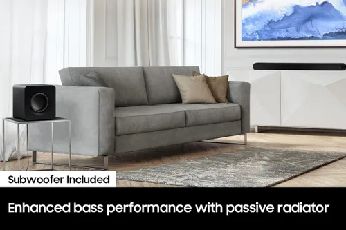 Miniatura 2 de SAMSUNG Subwoofer SWA-W510 para barra de sonido de la serie S con graves potentes, inalámbrico, diseño unibody, tamaño compacto de 6.5 pulgadas