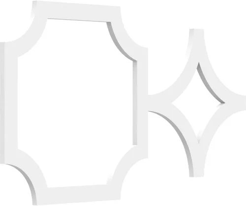 Miniatura 7 de Ekena Millwork 20 5/8"An x 11 3/8"Al x 3/8"Es Paneles de Pared Decorativos Anderson Pequeños de Fretwork en PVC de Grado Arquitectónico