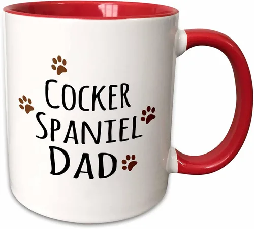 Miniatura 10 de 3dRose Cocker Spaniel Dog Dad - Taza de 11 onzas, color negro