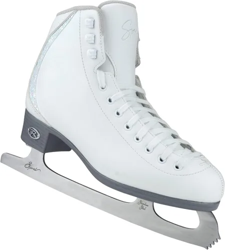 Riedell Sparkle Ice Skates - Cómodos y hermosos patines de hielo recreativos para mujeres y hombres con parte superior de apoyo y cuchillas suaves