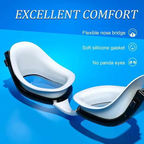 Miniatura 4 de Swimming Goggles Adult Swim Goggles for Men Women Anti Fog Anti UV No Leakage Clear Vision Negro W