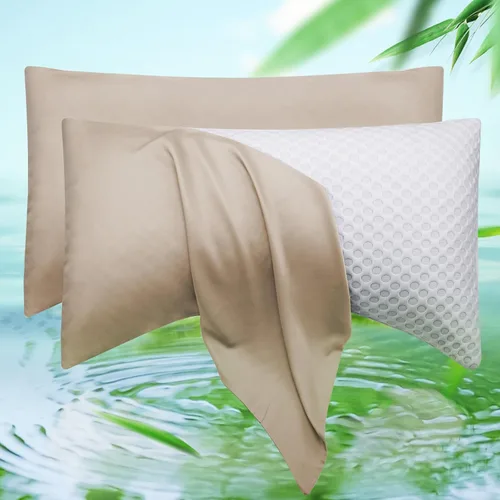Miniatura 13 de ELIBABA Funda de almohada refrescante de bambú para dormir de lado, tamaño king, 20 x 36 pulgadas, lila claro Morado claro