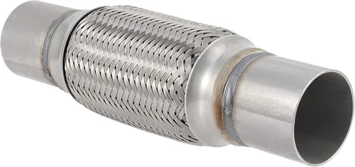 Miniatura 5 de Paquete de 4 tubos flexibles de escape de acero inoxidable de 2 x 6 pulgadas, tubo flexible de escape de doble trenza, longitud total de 10 pulgadas