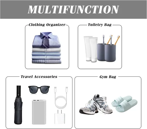 Miniatura 6 de Moyad Bolsa de zapatos de viaje para hombres y mujeres, paquete de 2 bolsas grandes XXL con cremallera, organizador de zapatos, bolsa