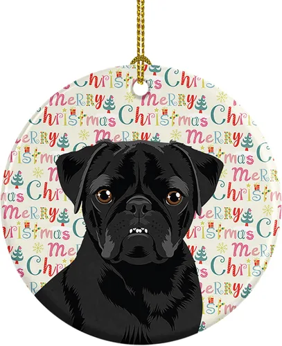 Miniatura 66 de Caroline's Treasures Bulldog Francés Azul de Navidad Adorno de Cerámica Decoraciones Colgantes para Árbol de Navidad para Hogar Navidad, Festividad