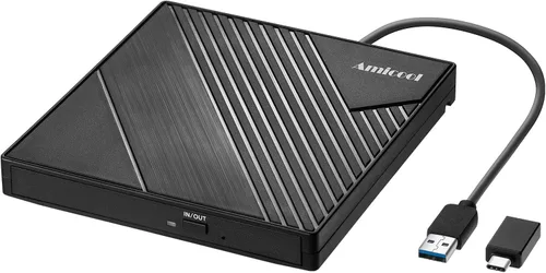 Miniatura 8 de Amicool Grabador externo USB-C USB 3.0 CD/DVD +/-RW, lector de DVD portátil ultrafino para Mac iMac MacBook, Windows 11/10/8 Linux, computadora