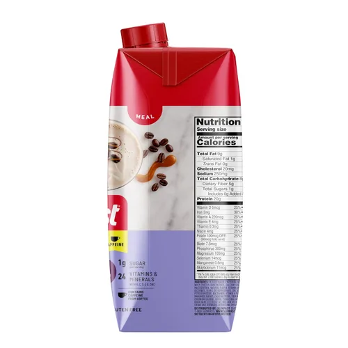 Miniatura 10 de SlimFast Batido de Proteína con Cafeína, Caramel Macchiato - 20g de Proteína, Batidos de Reemplazo de Comida, Alto en Proteína con Bajo