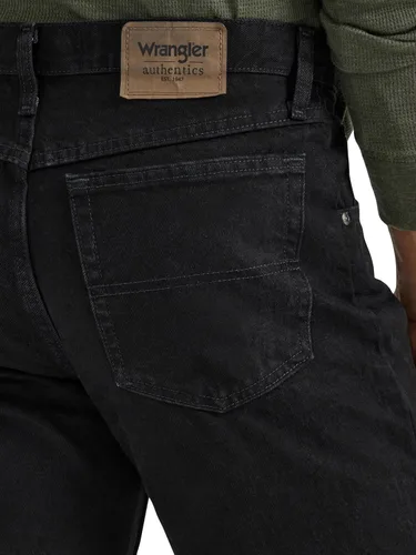 Miniatura 5 de Wrangler Authentics - Pantalones de mezclilla clásicos de 5 bolsillos, ajuste regular, para hombre de algodón