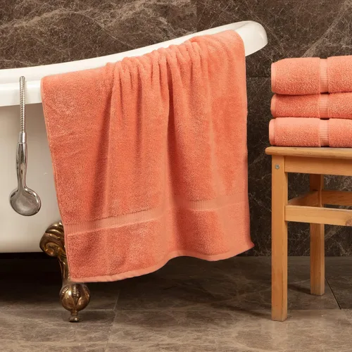 Miniatura 4 de Towel Bazaar - Toallas de algodón turco prémium supersuave y absorbente (toallita de 4 piezas, coral)