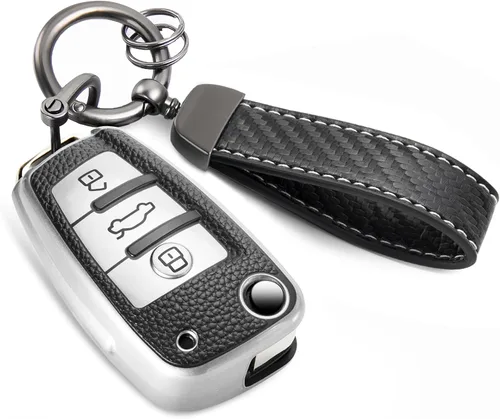 Miniatura 53 de Funda para Llavero Mercedes con Llavero de Cuerda Trenzada de Metal, Funda de Llave Suave Mejorada para Carcasa de Llavero Remoto Inteligente Sin