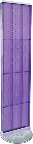 Miniatura 11 de Azar Displays 700440-WHT, EXPOSITOR DE PISO DE PEGBOARD DE DOS CARAS BASE DE ESTUDIO REVOLVANTE REDONDO TAMAÑO DEL PANEL: 16" W X 60" H, Blanco