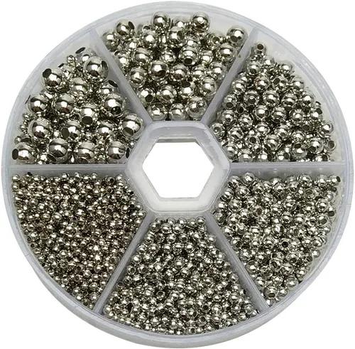 Miniatura 9 de Chenkou Craft 1 caja de 4500 piezas surtidas de 6 colores de metal Tinny Spacer Beads suministros para hacer joyas (mezcla, 1/12 pulgadas (0.079 in))