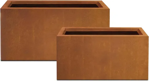 Miniatura 30 de Kante Macetero rectangular de hormigón de 23.2 pulgadas de largo, macetas grandes para interiores y exteriores con orificio de drenaje y tapón