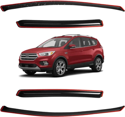 Miniatura 189 de Viseras para ventanas para Mazda 3 Sedán 4 puertas 2004 2005 2006 2007 2008 2009 estilo JDM Mugen, deflector de viento, protector solar y de lluvia