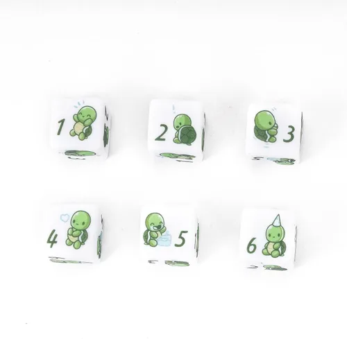 Miniatura 24 de Juego de 10 dados D6 de 16 mm, juego de dados blancos de 6 lados para juegos de mesa RPG A-white