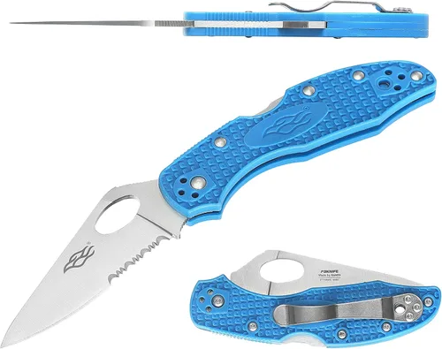Miniatura 12 de Firebird GANZO F759MS-BK Cuchillo plegable de bolsillo de acero inoxidable 440C Hoja dentada Mango antideslizante con clip Pesca Camping EDC Hoja