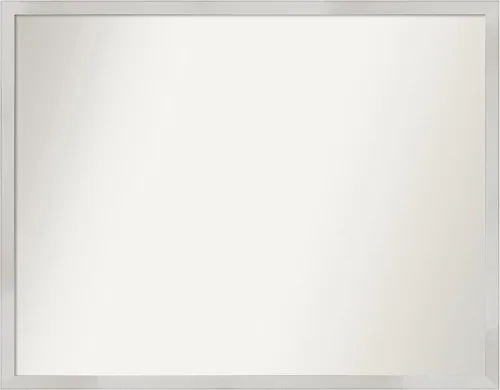 Miniatura 186 de Amanti Art Espejo de baño plateado para sobre el fregadero, 33 x 45 pulgadas, espejo de tocador rectangular blanco plateado y plateado, marco