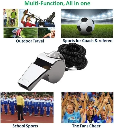 Miniatura 5 de Golvery Kit de fútbol - Silbato de metal con juego de tarjetas de árbitro, tarjetas de árbitro para fútbol de fútbol, kits de árbitro ideales