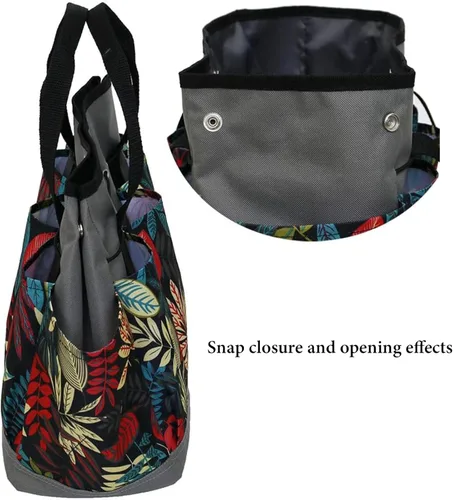 Miniatura 4 de Bolsa de herramientas de jardín, bolsa de jardinería de hoja de arce con 8 bolsillos, bolsa de lona para jardín para mujeres y hombres, bolsa de Flor