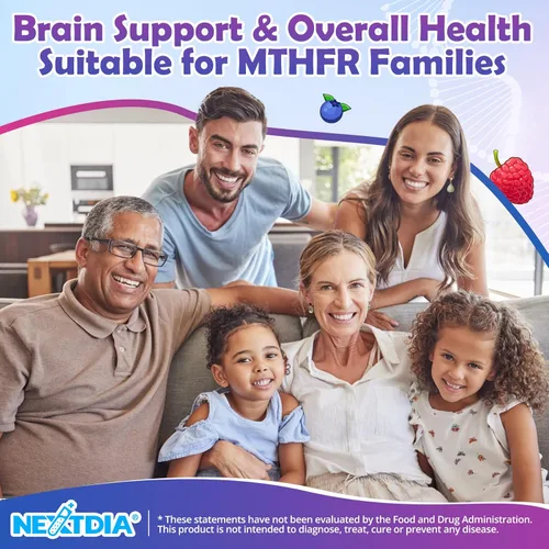 Miniatura 6 de L-metilfolato de 1000 mcg + gomitas de metilo B12 para niños y adultos – Activo 5-MTHF, con Omega-3 DHA y EPA (3:1), colina y TMG, B6, apoya el gen