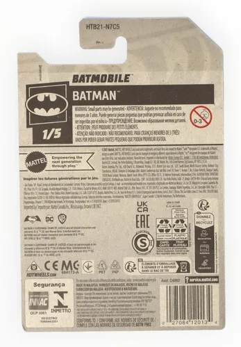 Miniatura 2 de Mattel Hot Wheels Batmobile, Batman 1/5 [Batman v Supman] 2/250