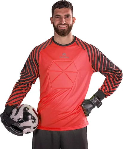 Camiseta de portero acolchada en el pecho para adultosniños, codo de fútbol acolchado para jóvenesadultos, tallas de manga larga