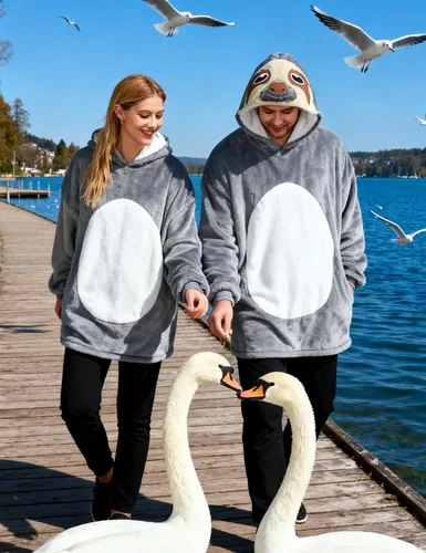 Miniatura 5 de vavalad Sloth Wearable Blanket Sweatshirt Sherpa Hoodie TV-Blanket for Adults Men Women Teens One Size Fits All