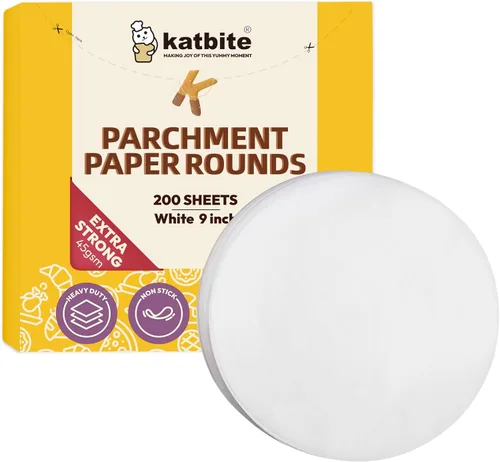 Miniatura 17 de Katbite - Rondas de papel pergamino de servicio pesado de 4 pulgadas, 200 piezas de rondas de papel pergamino para masas, uso para hornear pequeños