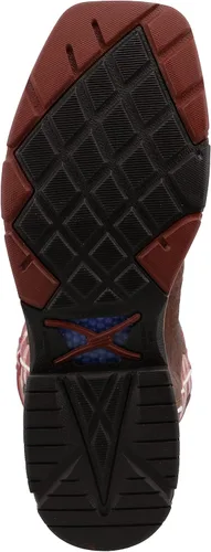 Miniatura 5 de TWISTED X Botas de trabajo occidentales con punta de aleación de 12 pulgadas para hombre con CellStretch Sillín envejecido y rubí