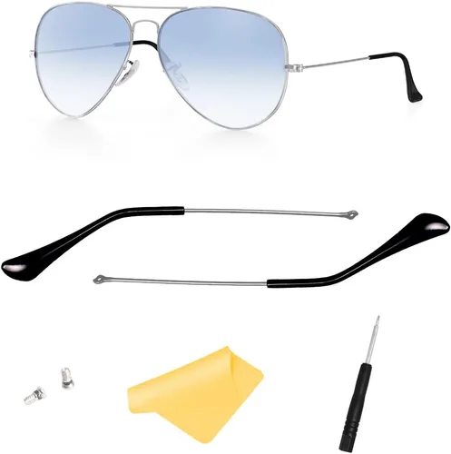 Miniatura 7 de Puntas de patillas de repuesto para Ray-Ban Aviator RB3025 3025 Kit de reparación de lentes de sol, tornillos/destornillador/bolsa de gafas de sol