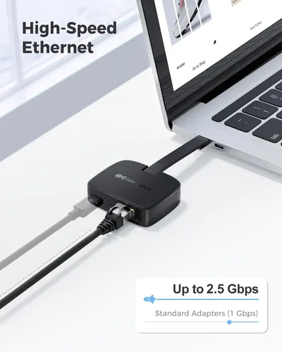 Miniatura 3 de Cable Matters Adaptador USB C a 2.5 Gigabit Ethernet con carga de 100 W (adaptador Ethernet a USB C de 0.09 oz) - Compatible con Thunderbolt 4